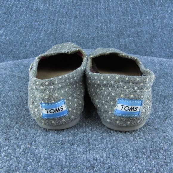 TOMS Women Slip-On Shoes Gray Fabric Slip On Size 7 Medium - Picture 4 of 7